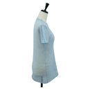 CHANEL Knitted Fabrics Short Sleeved T Shirt Cotton Light Blue CC Auth 168330M-5