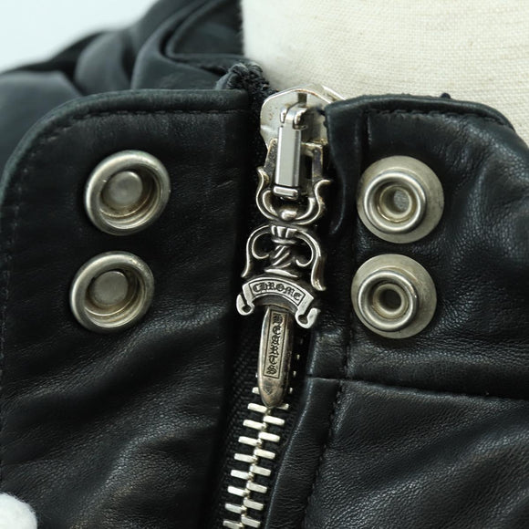 Chrome Hearts Donsjack Lamsleer XS Zwart Authentiek 168331SM