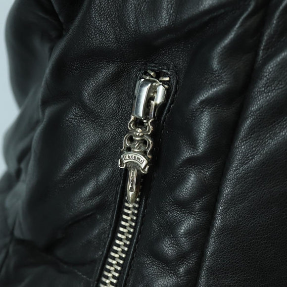 Chrome Hearts Donsjack Lamsleer XS Zwart Authentiek 168331SM
