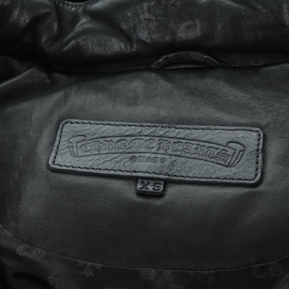 Chrome Hearts Donsjack Lamsleer XS Zwart Authentiek 168331SM