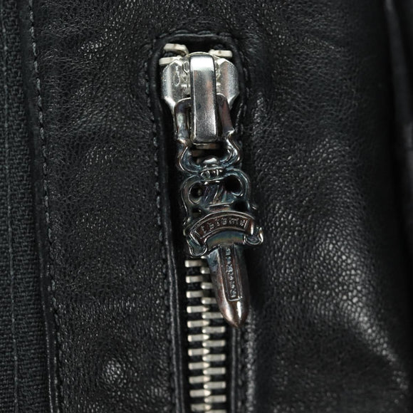 Chrome Hearts Donsjack Lamsleer XS Zwart Authentiek 168331SM