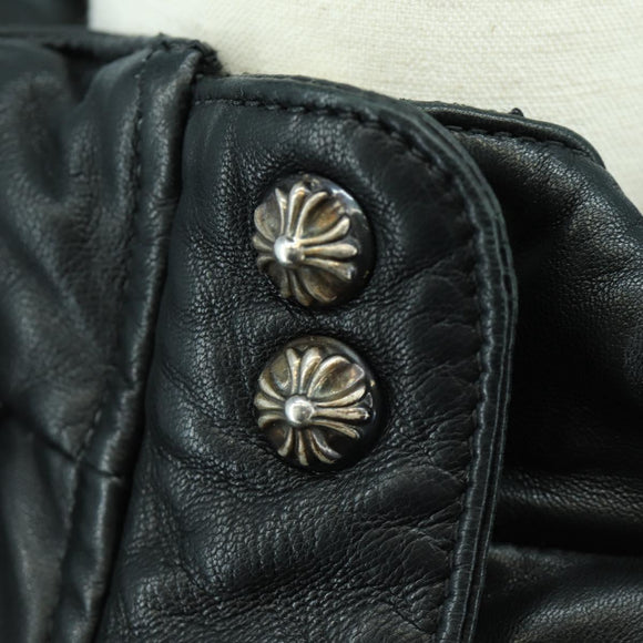 Chrome Hearts Donsjack Lamsleer XS Zwart Authentiek 168331SM