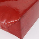 LOUIS VUITTON Monogram Vernis Reade PM Hand Bag Red Rouge M91088 LV Auth 168343-16