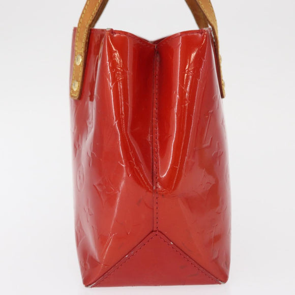 LOUIS VUITTON Monogram Vernis Reade PM Hand Bag Red Rouge M91088 LV Auth 168343