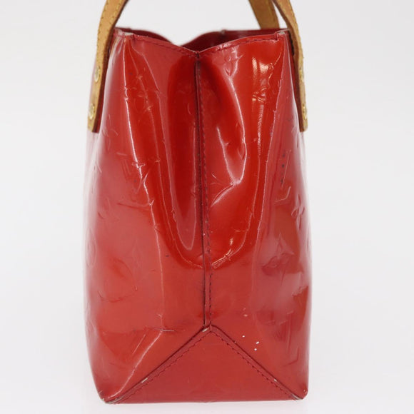 LOUIS VUITTON Monogram Vernis Reade PM Hand Bag Red Rouge M91088 LV Auth 168343