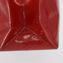 LOUIS VUITTON Monogram Vernis Reade PM Hand Bag Red Rouge M91088 LV Auth 168343-5