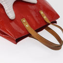 LOUIS VUITTON Monogram Vernis Reade PM Hand Bag Red Rouge M91088 LV Auth 168343-7