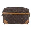 LOUIS VUITTON Monogram Compiegne 28 Clutch Bag M51845 LV Auth 168345-13