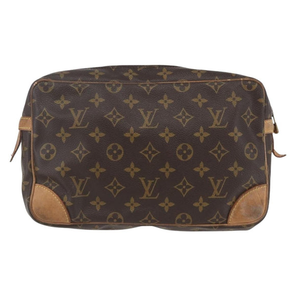 LOUIS VUITTON Monogram Compiegne 28 Clutch Bag M51845 LV Auth 168345