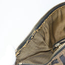 FENDI Zucca Canvas Vanity Pouch Hand Bag Black Brown Auth 168347-20