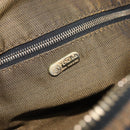 FENDI Zucca Canvas Vanity Pouch Hand Bag Black Brown Auth 168347-21