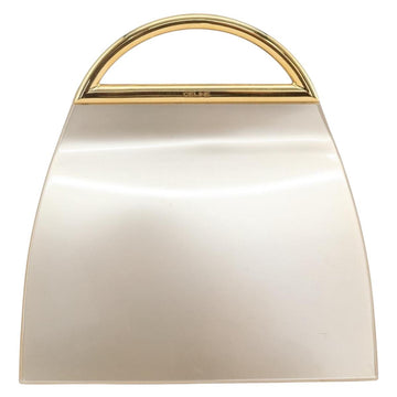 CELINE Hand Bag plastic Champagne Gold Auth 168349V - 0