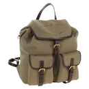 PRADA Backpack Canvas Beige Gold Auth 168350V-1