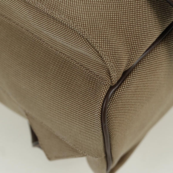 PRADA Backpack Canvas Beige Gold Auth 168350V