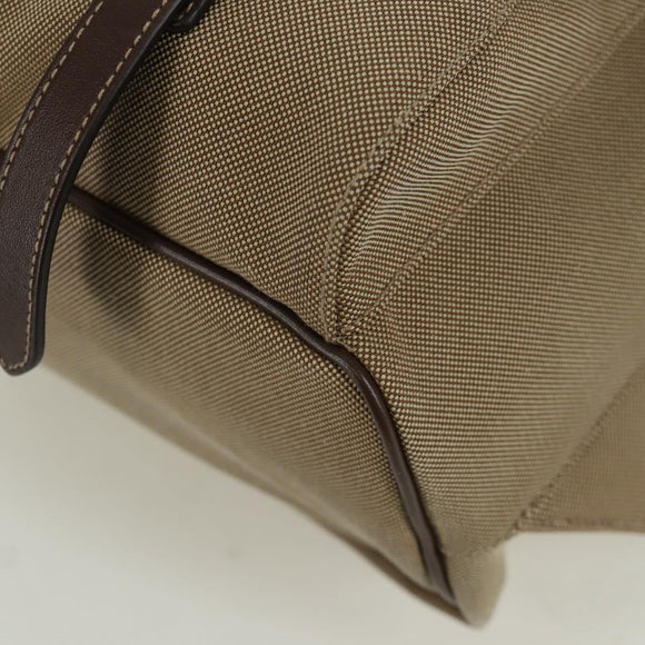PRADA Backpack Canvas Beige Gold Auth 168350V