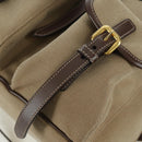 PRADA Backpack Canvas Beige Gold Auth 168350V-20