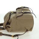 PRADA Backpack Canvas Beige Gold Auth 168350V-3