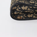 Christian Dior Trotter Canvas Shoulder Bag Navy Gold Auth 168354-5