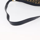 Christian Dior Trotter Canvas Shoulder Bag Navy Gold Auth 168354-8