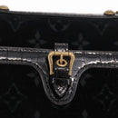 LOUIS VUITTON Monogram Velours Irvine Hand Bag Black M92733 LV Auth 168356SAV-14