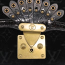 LOUIS VUITTON Monogram Velours Irvine Hand Bag Black M92733 LV Auth 168356SAV-15