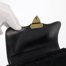 LOUIS VUITTON Monogram Velours Irvine Hand Bag Black M92733 LV Auth 168356SAV-17