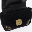 LOUIS VUITTON Monogram Velours Irvine Hand Bag Black M92733 LV Auth 168356SAV-18
