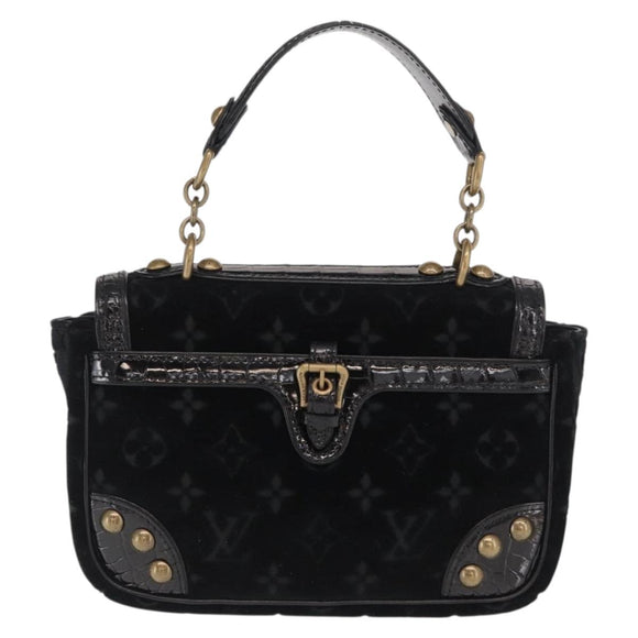 LOUIS VUITTON Monogram Velours Irvine Handtasche Schwarz M92733 LV Auth 168356SAV