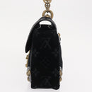 LOUIS VUITTON Monogram Velours Irvine Hand Bag Black M92733 LV Auth 168356SAV-4