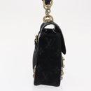 LOUIS VUITTON Monogram Velours Irvine Hand Bag Black M92733 LV Auth 168356SAV-5