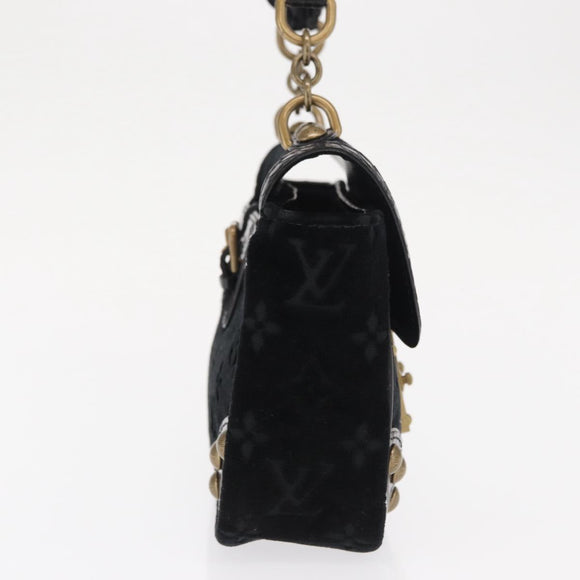 LOUIS VUITTON Monogram Velours Irvine Handtasche Schwarz M92733 LV Auth 168356SAV