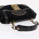 LOUIS VUITTON Monogram Velours Irvine Hand Bag Black M92733 LV Auth 168356SAV-6