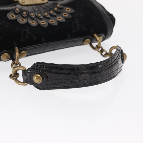 LOUIS VUITTON Monogram Velours Irvine Hand Bag Black M92733 LV Auth 168356SAV