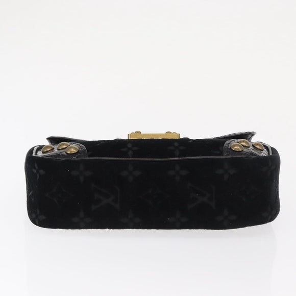 LOUIS VUITTON Monogram Velours Irvine Hand Bag Black M92733 LV Auth 168356SAV