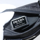 PRADA Shoulder Bag Nylon Black Silver Auth 168360-17
