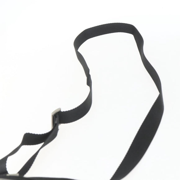 PRADA Shoulder Bag Nylon Black Silver Auth 168360