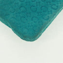 CELINE C Macadam Canvas Shoulder Bag Suede Leather Turquoise Blue Auth 168361V-10