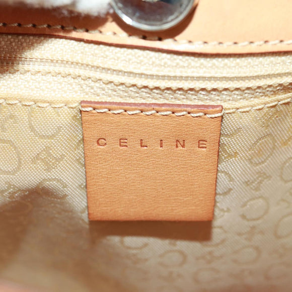 CELINE C Macadam Canvas Shoulder Bag Suede Leather Turquoise Blue Auth 168361V