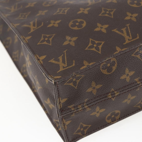 LOUIS VUITTON Monogram Sac Plat Hand Bag M51140 LV Auth 168365