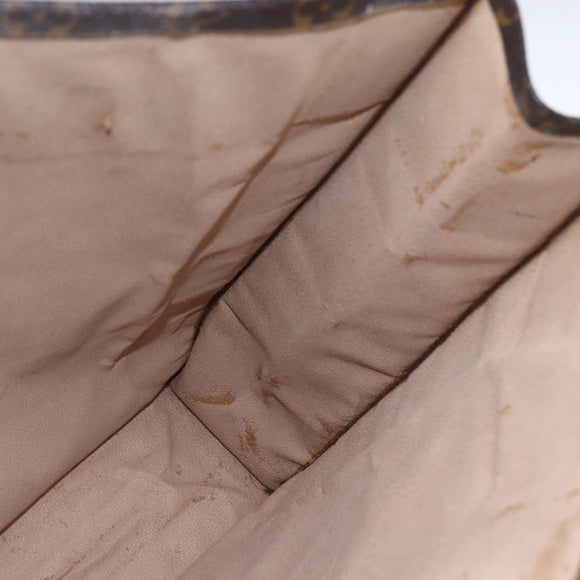 LOUIS VUITTON Monogram Sac Plat Hand Bag M51140 LV Auth 168365