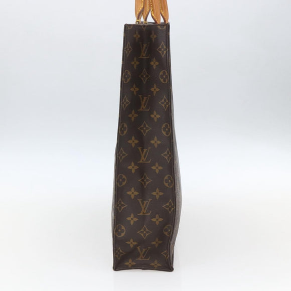 LOUIS VUITTON Monogram Sac Plat Hand Bag M51140 LV Auth 168365