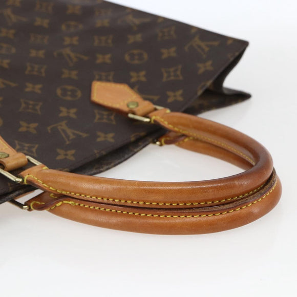LOUIS VUITTON Monogram Sac Plat Hand Bag M51140 LV Auth 168365