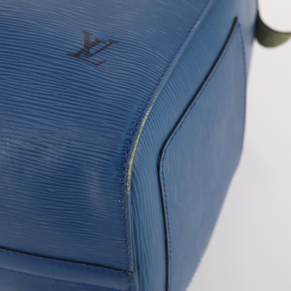 LOUIS VUITTON Epi Keepall 45 Boston Bag Blue M42975 LV Auth 168373