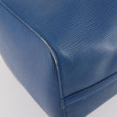 LOUIS VUITTON Epi Keepall 45 Boston Bag Blue M42975 LV Auth 168373-14