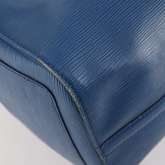 LOUIS VUITTON Epi Keepall 45 Boston Bag Blue M42975 LV Auth 168373