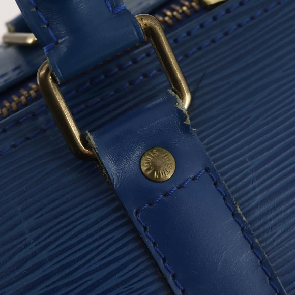 LOUIS VUITTON Epi Keepall 45 Boston Bag Blue M42975 LV Auth 168373