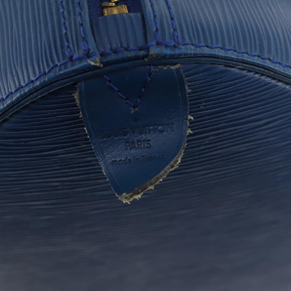 LOUIS VUITTON Epi Keepall 45 Boston Bag Blue M42975 LV Auth 168373