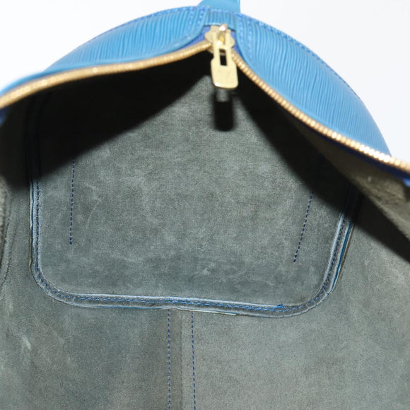 LOUIS VUITTON Epi Keepall 45 Boston Bag Blue M42975 LV Auth 168373