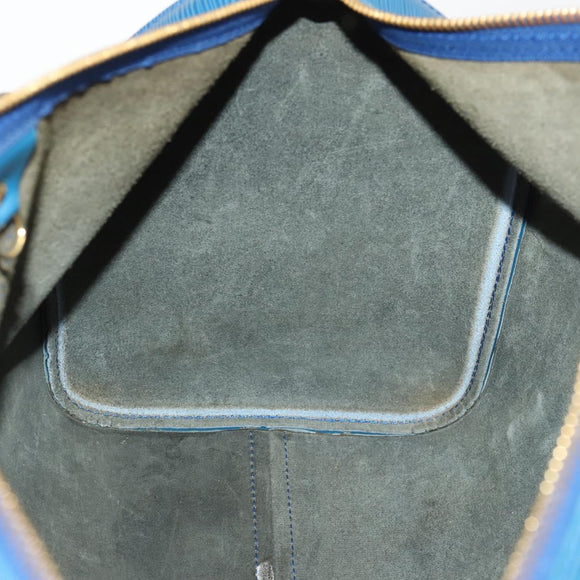 LOUIS VUITTON Epi Keepall 45 Boston Bag Blue M42975 LV Auth 168373