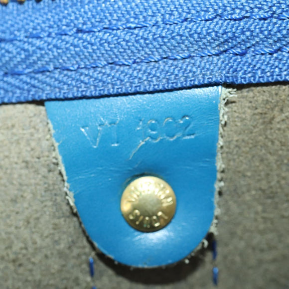 LOUIS VUITTON Epi Keepall 45 Boston Bag Blue M42975 LV Auth 168373